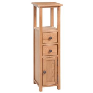 vidaXL Corner Cabinet | Brown | Solid oak, MDF | Extra Tall | Rustic | Durable