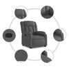 vidaXL Recliner Chair Dark Grey Fabric