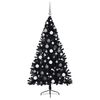 vidaXL Artificial Pre-lit Christmas Tree Black 180 cm PVC