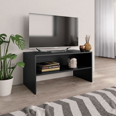 vidaXL TV Cabinet Black 80x40x40 cm Engineered Wood