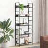 vidaXL 5-Layer Book Shelf Black 60x27.6x158.5 cm Engineered Wood