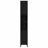 vidaXL Bathroom Furniture Set Wall-mounted with Door 3 pcs Black Oak