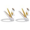 vidaXL Toilet Seats with Soft Close Lids 2pcs Plastic White and Yellow