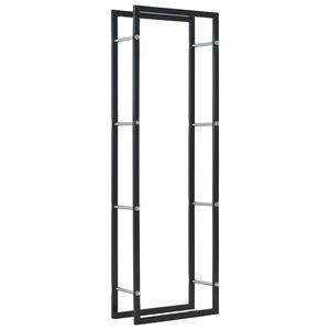 vidaXL Firewood Rack Black 50x20x150 cm Steel