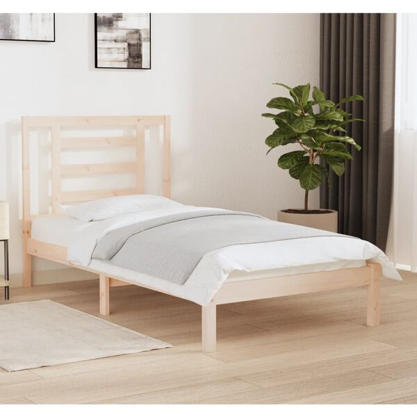 vidaXL Bed Frame without Mattress 90x190 cm Single Solid Wood Pine
