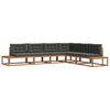 vidaXL Outdoor Sofa Set Natural and Anthracite