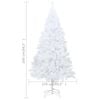 vidaXL Artificial Pre-lit Christmas Tree with Ball Set White 240 cm