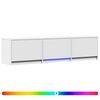 vidaXL TV Cabinet with LED White 165 x 34 x 40 cm Engineered Wood