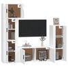 vidaXL 5 Piece TV Cabinet Set White Engineered Wood