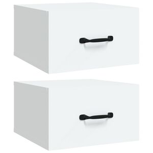 vidaXL Wall-mounted Bedside Cabinets 2 pcs White 35x35x20 cm