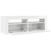 vidaXL TV Cabinet with LED Lights High Gloss White 120x35x40 cm
