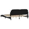 vidaXL Bed Frame "Viana" with LED without Mattress Black and White 180x200 cm