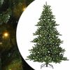 vidaXL Artificial Hinged Christmas Tree Green 210 cm PVC and Steel