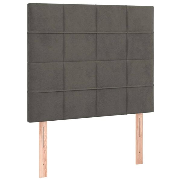 vidaXL Headboard Dark Grey 100x5x118/128 cm Velvet