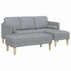 vidaXL Sofa Set 2 pcs Light Grey 173 x 131 x 67 cm Fabric