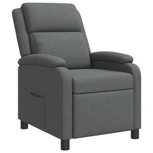 vidaXL Recliner Dark Grey Fabric