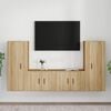 vidaXL 4 Piece TV Cabinet Set Sonoma Oak Engineered Wood