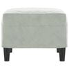 vidaXL Footstool Light Grey 60x50x41 cm Velvet