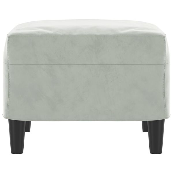vidaXL Footstool Light Grey 60x50x41 cm Velvet