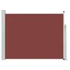 vidaXL Side Awning | Brown | Polyester | 140x500 cm | Retractable