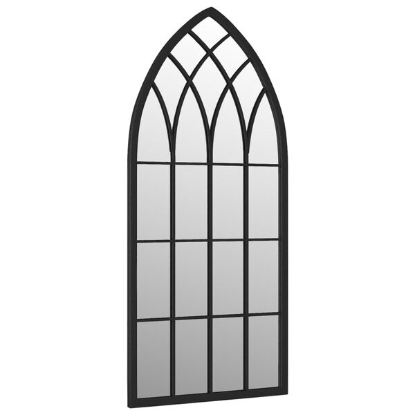 vidaXL Garden Mirror Black 100x45 cm Iron for Outdoor Use