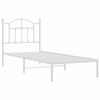 vidaXL Metal Bed Frame without Mattress with Headboard White 90x190cm