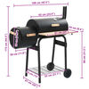 vidaXL Classic Charcoal BBQ Offset Smoker