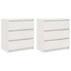vidaXL Bedside Cabinets 2 pcs White 60x36x64 cm Solid Wood Pine