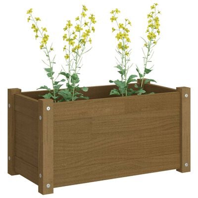 vidaXL Garden Planter Honey Brown 60x31x31 cm Solid Pinewood