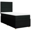 vidaXL Box Spring Bed with Mattress Black King Single Fabric