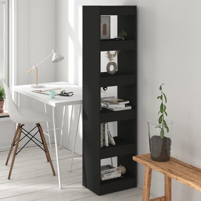 vidaXL Book Cabinet/Room Divider Black 40x30x166 cm