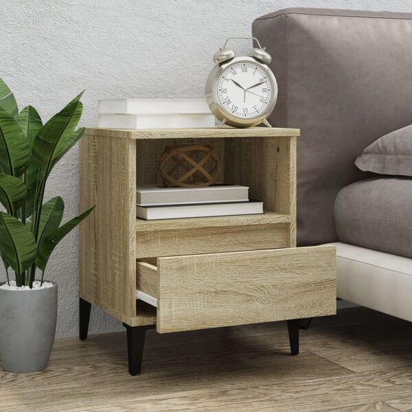 vidaXL Bedside Cabinets 2 pcs Sonoma Oak 40x35x50 cm
