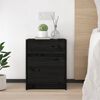 vidaXL Bedside Cabinets 2 pcs Black 40x31x50 cm Solid Pinewood