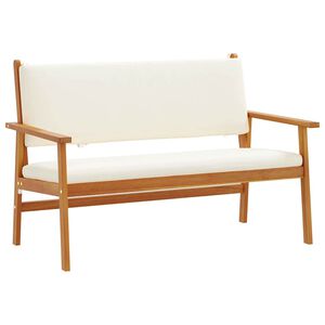 vidaXL Garden Bench with Cushion Brown Solid Acacia wood