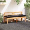 vidaXL Pallet Floor Cushion Cotton 120x40x7 cm Black