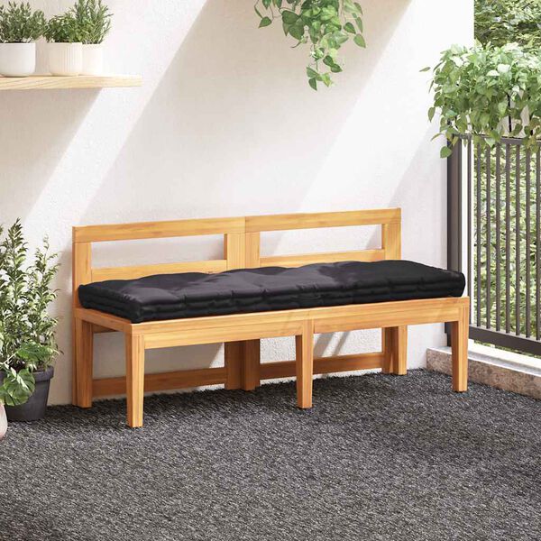 vidaXL Pallet Floor Cushion Cotton 120x40x7 cm Black