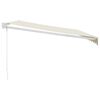 vidaXL Retractable Awning Cream 4x3 m Fabric and Aluminium