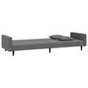 vidaXL 2-Seater Sofa Bed with Two Pillows Dark Grey Velvet