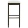 vidaXL Bar Stools with Cushions 3 pcs Brown Poly Rattan