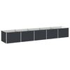 vidaXL Raised Garden Bed Anthracite 400 x 80 x 55 cm cold-rolled steel