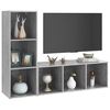 vidaXL TV Cabinets 2 pcs Concrete Grey 107x35x37 cm Engineered Wood