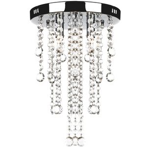 vidaXL Ceiling Lamp | White | Metal, Acrylic | Medium | Decorative Inlays