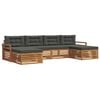 vidaXL Sofa Sets 6 pcs Natural and Anthracite Solid Acacia Wood