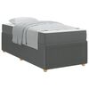 vidaXL Bed Frame with Mattress Dark Grey 90 x 190 cm Fabric