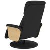 vidaXL Recliner Chair with Footrest Black Faux Leather