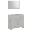 vidaXL 3 Piece Bathroom Furniture Set Concrete Grey Engineered Wood