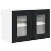 vidaXL Wall Glass Cabinet PORTO Black 60 x 31 x 40 cm Engineered Wood