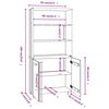 vidaXL Highboard HAMAR Solid Wood Pine Dark Grey