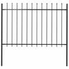 vidaXL Garden Fence "Woerden" with Spear Top Steel 170x120 cm Black