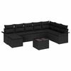 vidaXL Garden Sofa Set with Cushion 9 pcs Beige Poly rattan